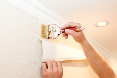 Pose de papier peint à Ambérieux — revêtements muraux et toiles de verre